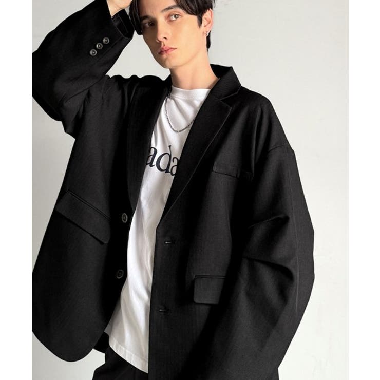 ブラック | 【classical origin】「際立つ、風格。」袖タックオーバーサイズジャ… | Classical Elf Men