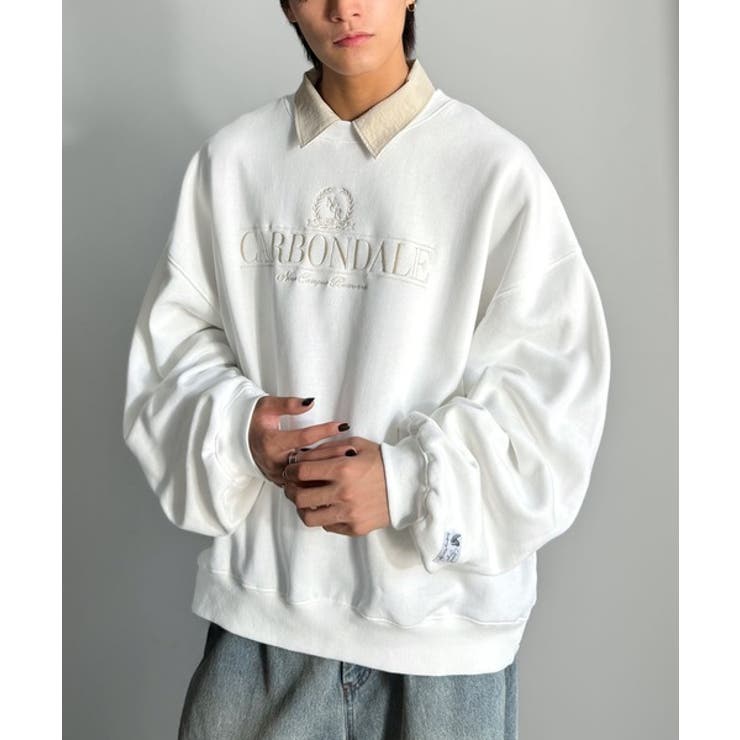 刺繍カレッジロゴ裏起毛スウェット Embroidered College | Classical Elf Men | 詳細画像8 