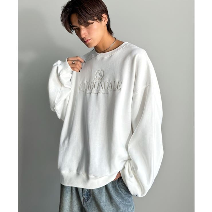 刺繍カレッジロゴ裏起毛スウェット Embroidered College | Classical Elf Men | 詳細画像1 