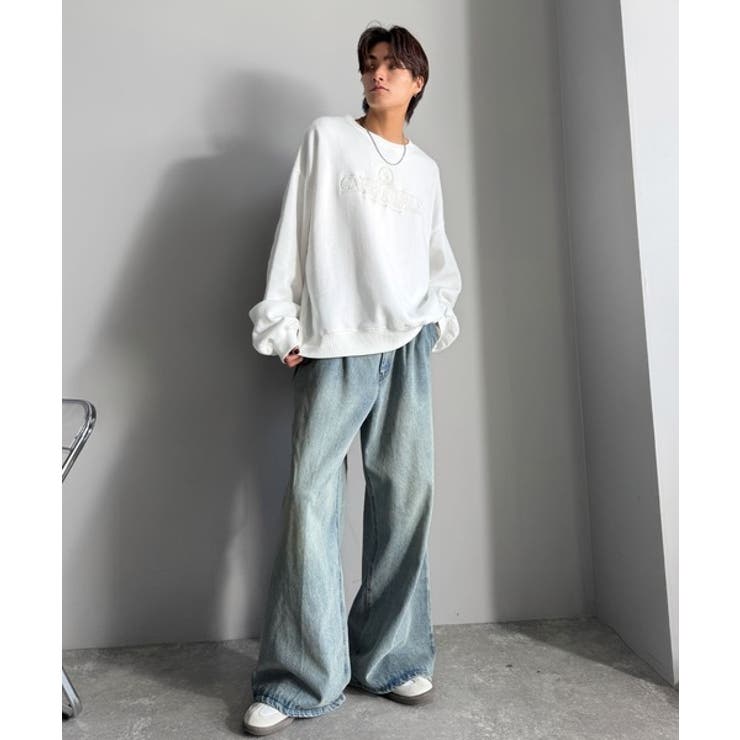 刺繍カレッジロゴ裏起毛スウェット Embroidered College | Classical Elf Men | 詳細画像5 