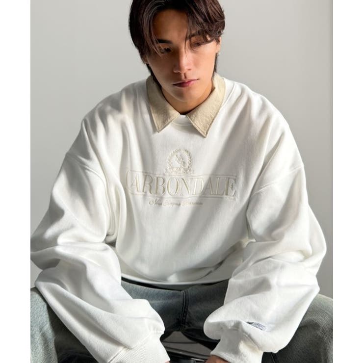 刺繍カレッジロゴ裏起毛スウェット Embroidered College | Classical Elf Men | 詳細画像7 