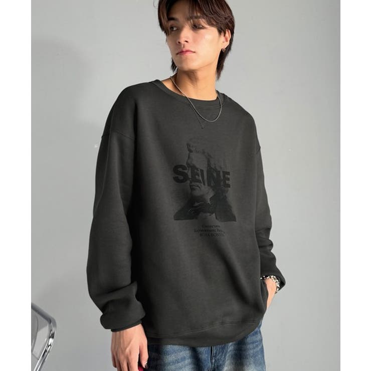 肖像画裏起毛スウェット Face Art | Classical Elf Men | 詳細画像9 