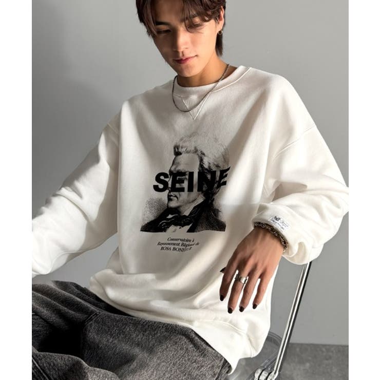 肖像画裏起毛スウェット Face Art | Classical Elf Men | 詳細画像1 