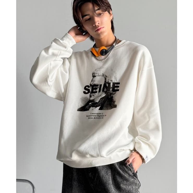 肖像画裏起毛スウェット Face Art | Classical Elf Men | 詳細画像4 