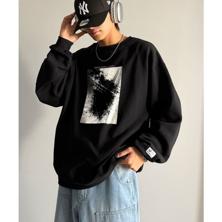 かすれボックス箔裏起毛スウェット Foil Printed | Classical Elf Men | 詳細画像8 