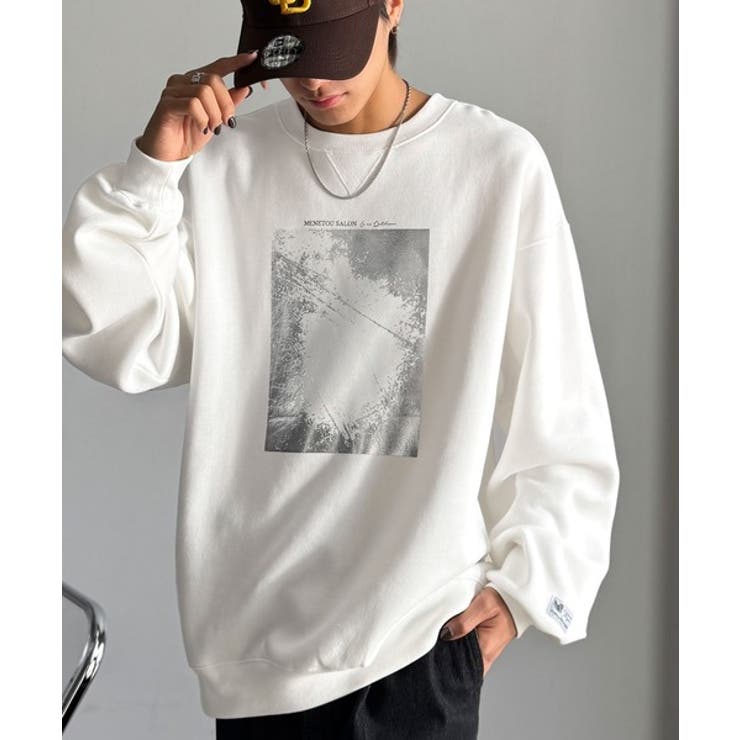 かすれボックス箔裏起毛スウェット Foil Printed | Classical Elf Men | 詳細画像2 