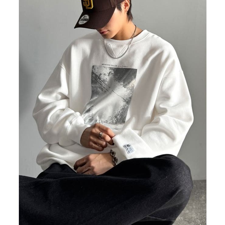 かすれボックス箔裏起毛スウェット Foil Printed | Classical Elf Men | 詳細画像4 