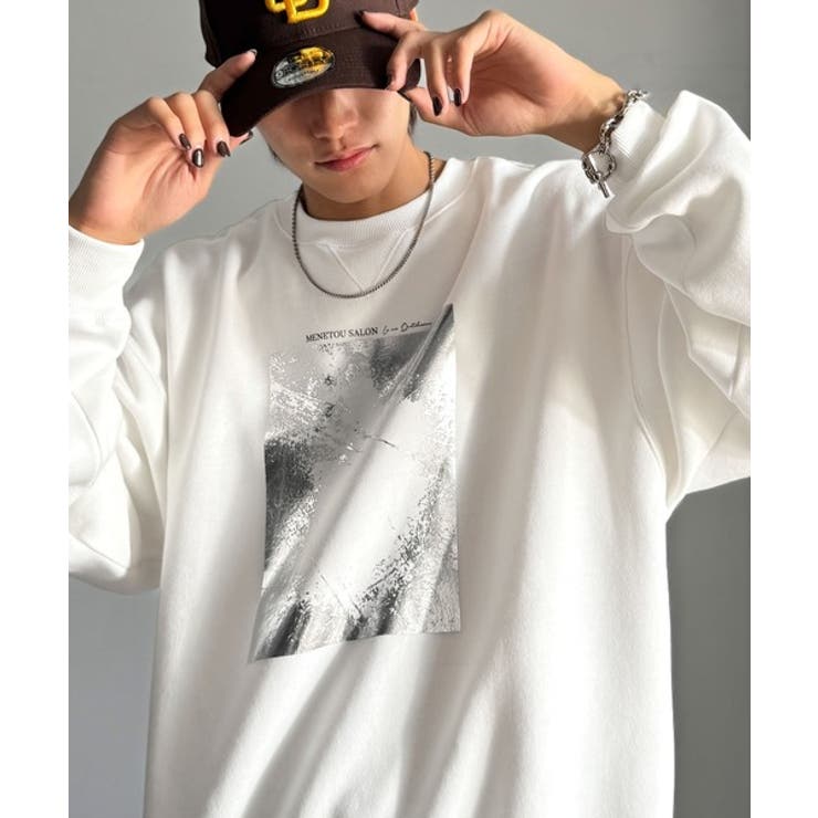 かすれボックス箔裏起毛スウェット Foil Printed | Classical Elf Men | 詳細画像5 