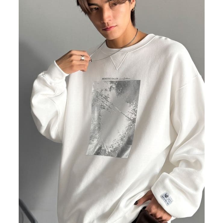 かすれボックス箔裏起毛スウェット Foil Printed | Classical Elf Men | 詳細画像7 