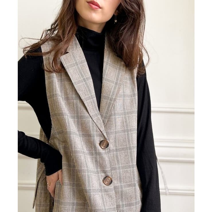 試着のみ美品 yori ヨリ チェックロングジレ グレー - alacantitv.com