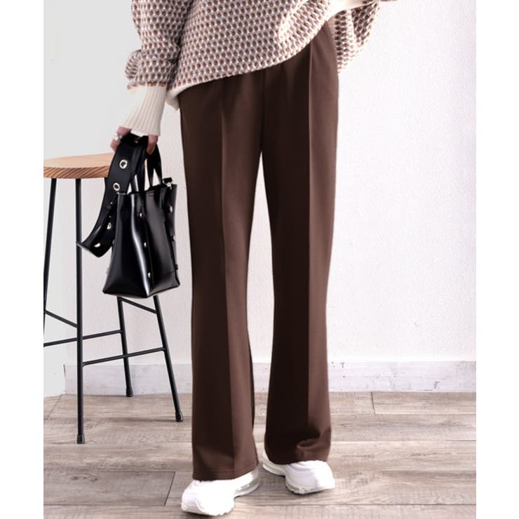 センタープレスが今っぽい。マニッシュなカットフレアパンツ。 | Classical Elf  | 詳細画像25 