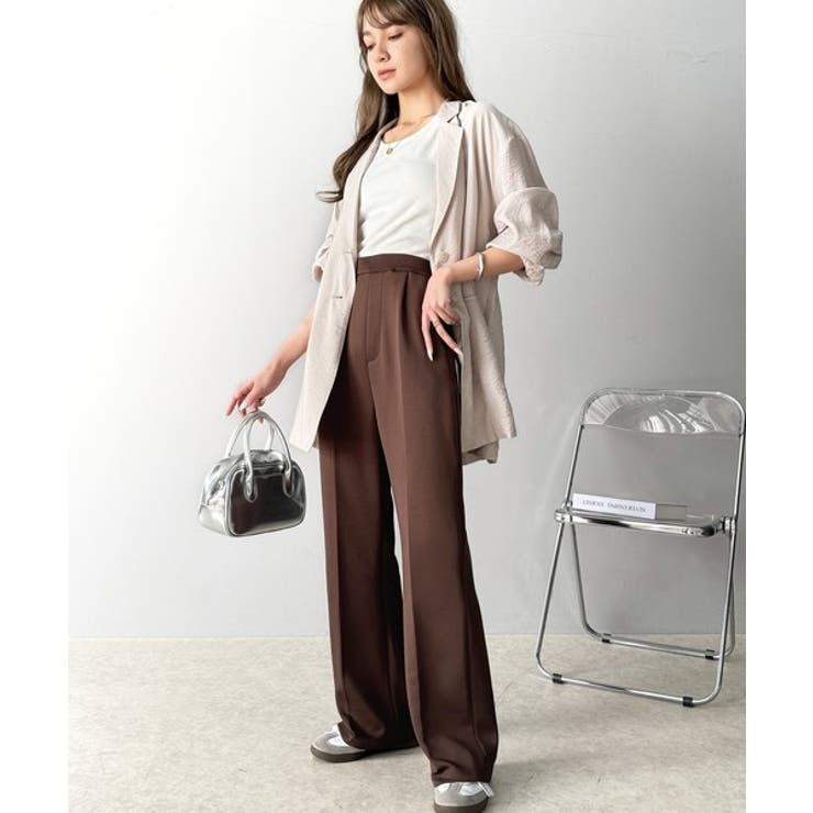 センタープレスが今っぽい。マニッシュなカットフレアパンツ。 | Classical Elf  | 詳細画像24 