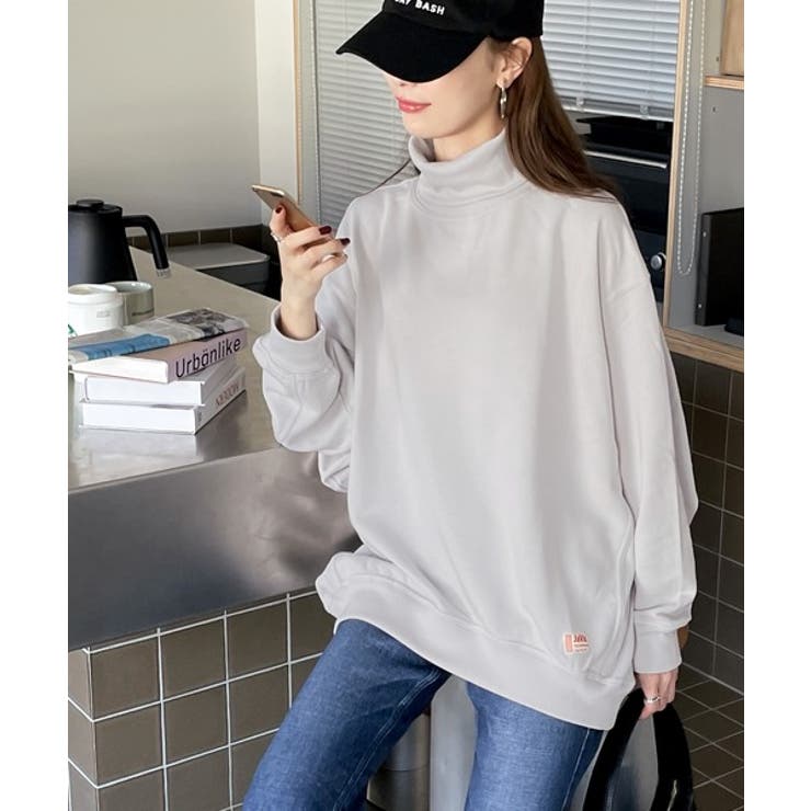 マニッシュにキマる。タートルネック裏毛bigシルエットプルオーバー