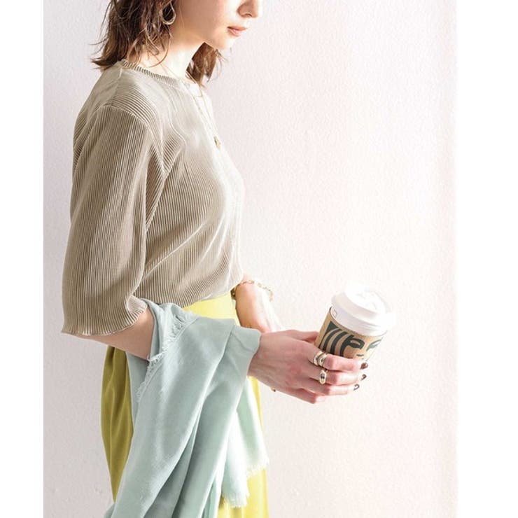プリーツLOVER。メロープリーツ5分袖トップス | Classical Elf  | 詳細画像12 