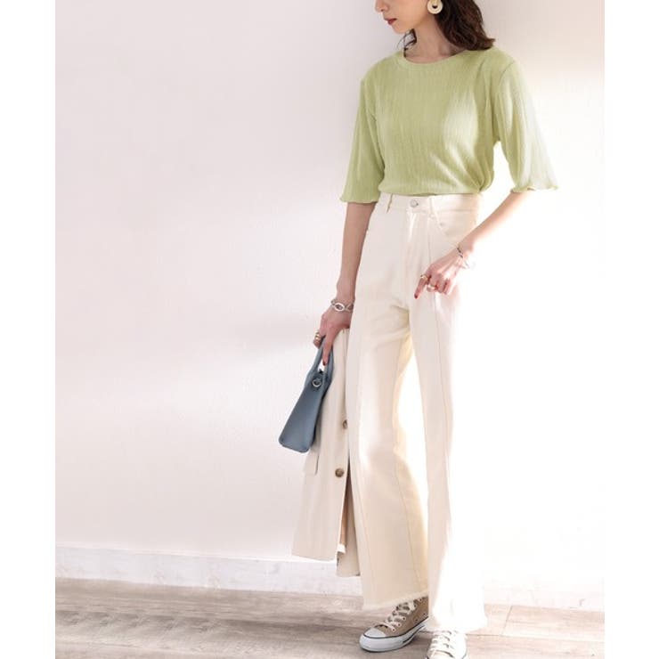 プリーツLOVER。メロープリーツ5分袖トップス | Classical Elf  | 詳細画像18 