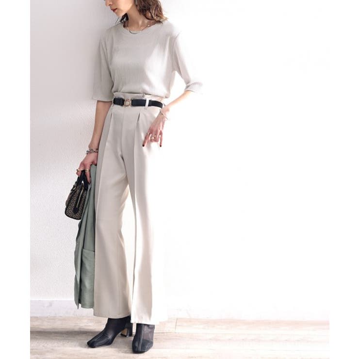 プリーツLOVER。メロープリーツ5分袖トップス | Classical Elf  | 詳細画像20 