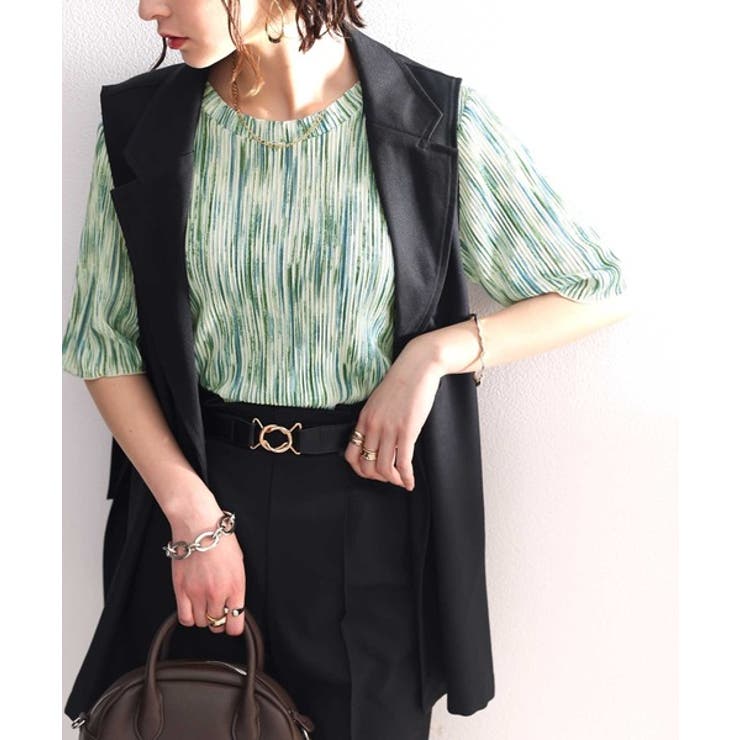 プリーツLOVER。メロープリーツ5分袖トップス | Classical Elf  | 詳細画像31 