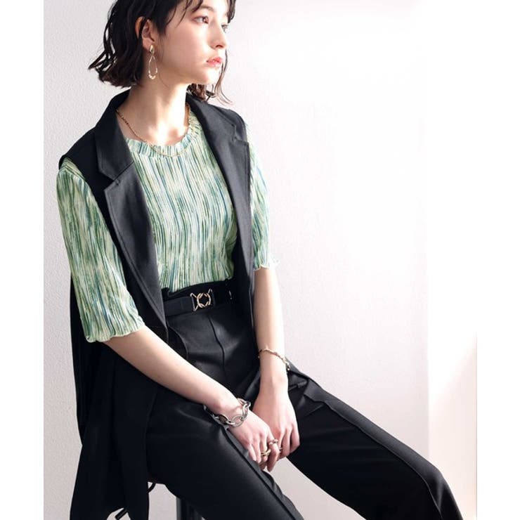 プリーツLOVER。メロープリーツ5分袖トップス | Classical Elf  | 詳細画像32 