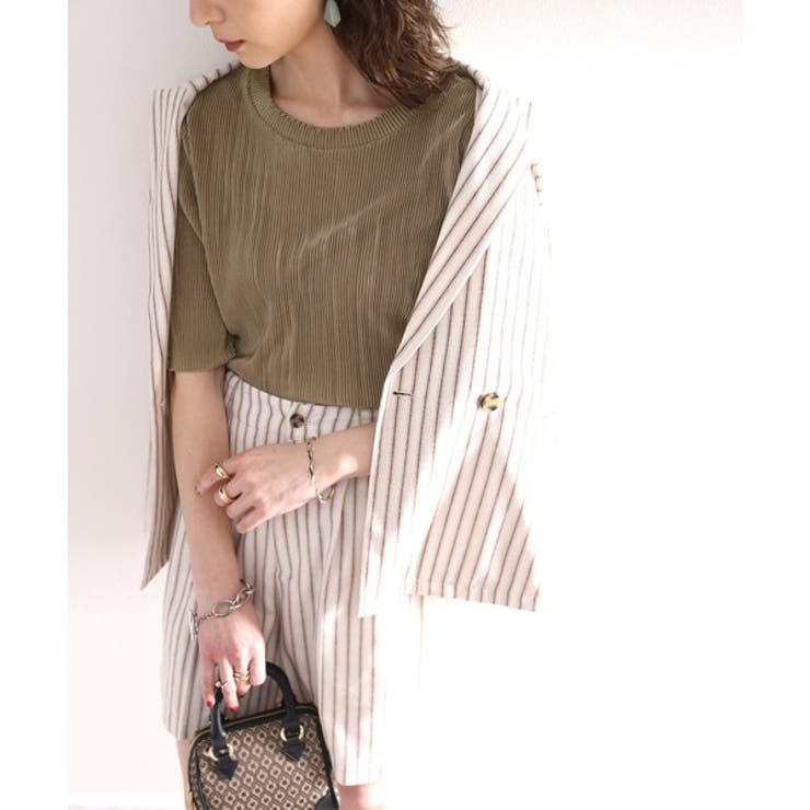 プリーツLOVER。メロープリーツ5分袖トップス | Classical Elf  | 詳細画像6 