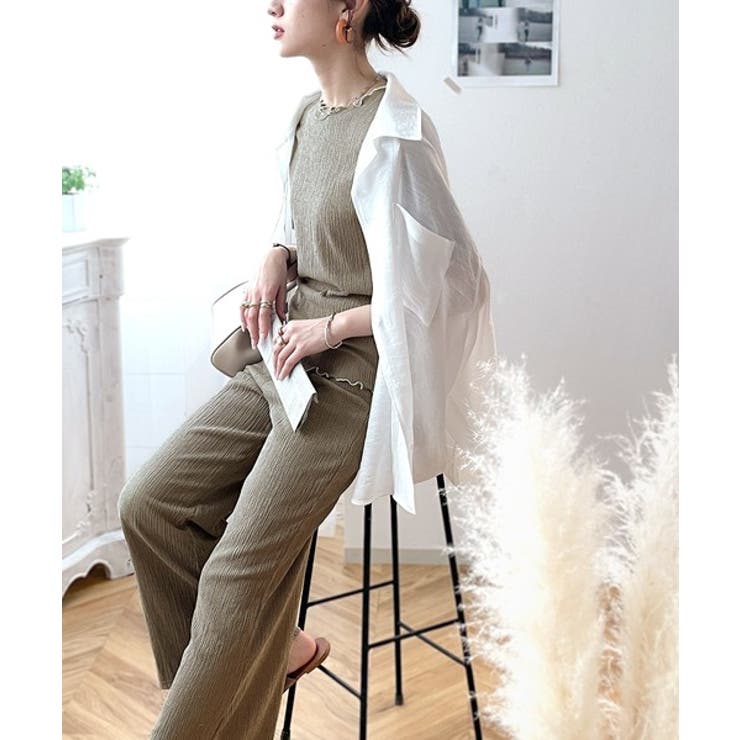 胸きゅん、褒められトップス。配色メロウ5分袖シャーリングトップス | Classical Elf  | 詳細画像10 