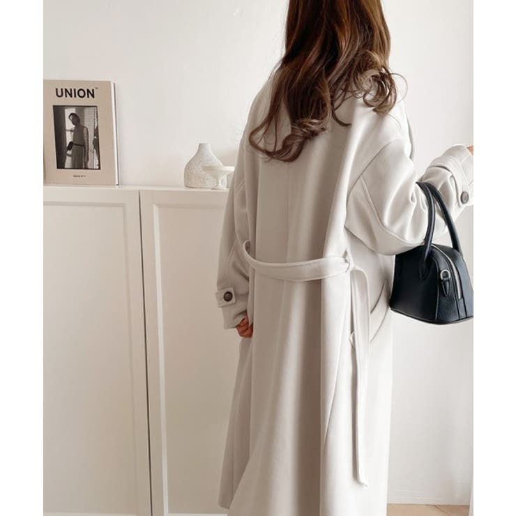 ロング丈が気分♪ニットモッサスタンドカラーロングコート | Classical Elf  | 詳細画像5 