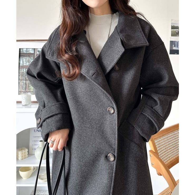 美品 大きいサイズ インポートロッサ フリルロングコート【44】 LL ブラック 美品 大きいサイズ インポートロッサ フリルロングコート【44