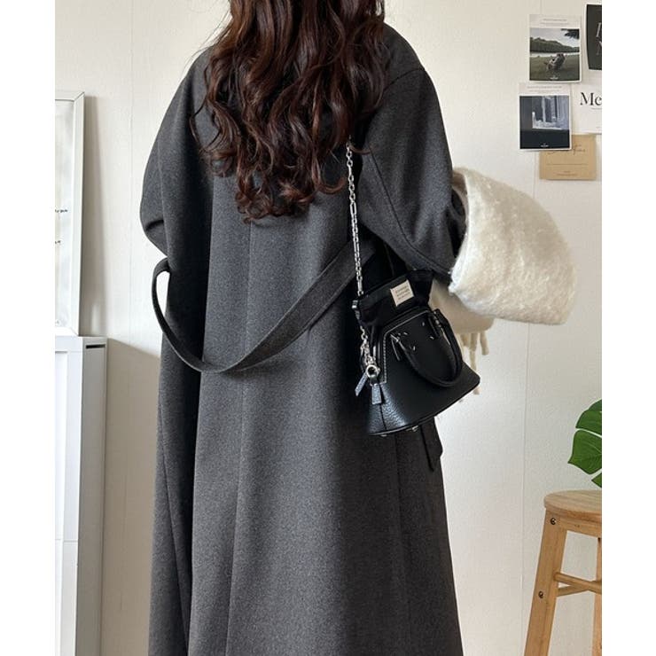 ロング丈が気分♪ニットモッサスタンドカラーロングコート | Classical Elf  | 詳細画像20 