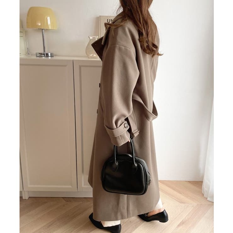 ロング丈が気分♪ニットモッサスタンドカラーロングコート | Classical Elf  | 詳細画像23 