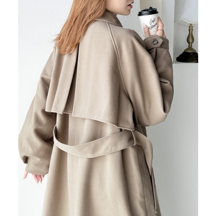 360度上品魅せ。2wayスタンドカラーボリュームスリーブニットモッサトレンチコ… | Classical Elf  | 詳細画像27 