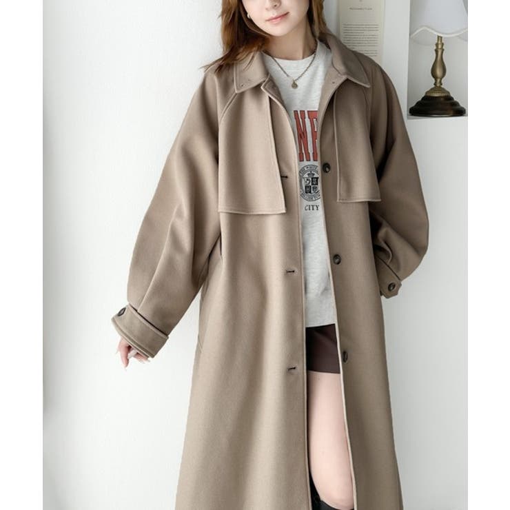 360度上品魅せ。2wayスタンドカラーボリュームスリーブニットモッサトレンチコ… | Classical Elf  | 詳細画像29 