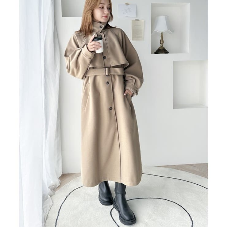 360度上品魅せ。2wayスタンドカラーボリュームスリーブニットモッサトレンチコ… | Classical Elf  | 詳細画像30 