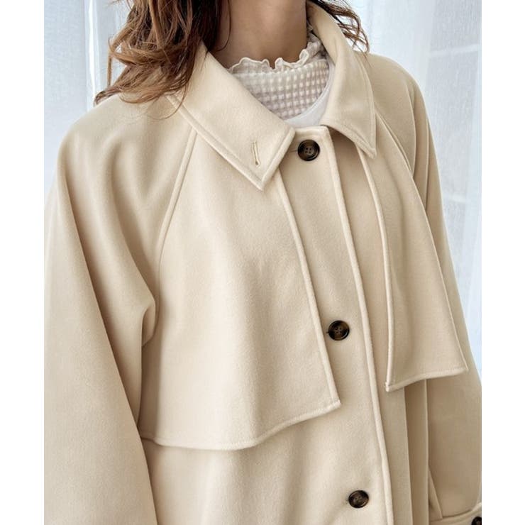 360度上品魅せ。2wayスタンドカラーボリュームスリーブニットモッサトレンチコ… | Classical Elf  | 詳細画像35 