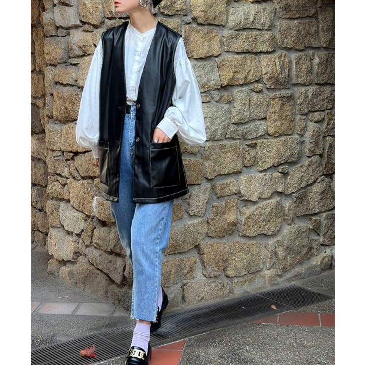 エレガントなモード感。フェイクレザーベスト | Classical Elf  | 詳細画像2 