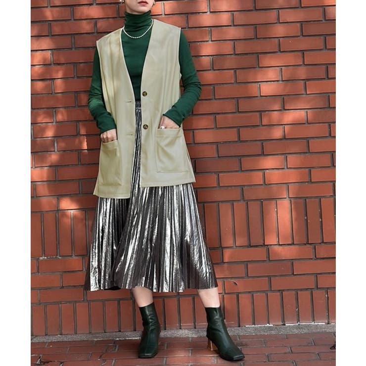 エレガントなモード感。フェイクレザーベスト | Classical Elf  | 詳細画像7 