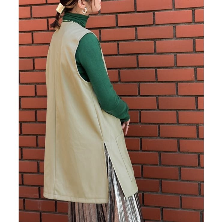 エレガントなモード感。フェイクレザーベスト | Classical Elf  | 詳細画像8 