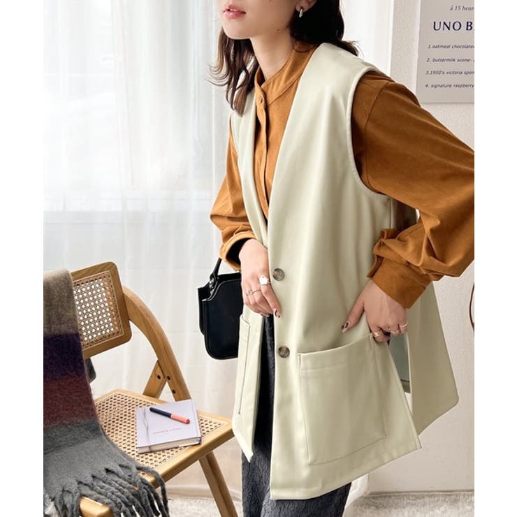 エレガントなモード感。フェイクレザーベスト | Classical Elf  | 詳細画像9 