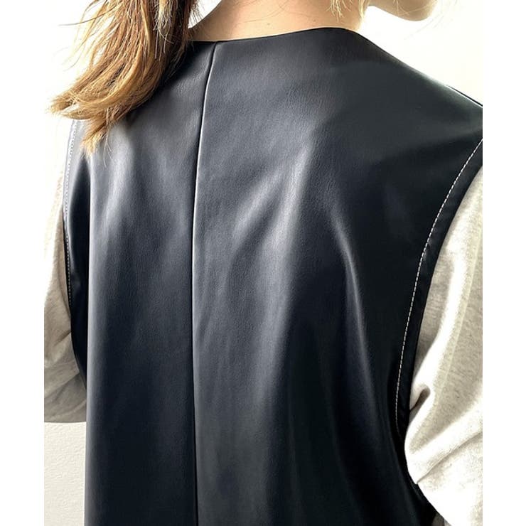 エレガントなモード感。フェイクレザーベスト | Classical Elf  | 詳細画像15 