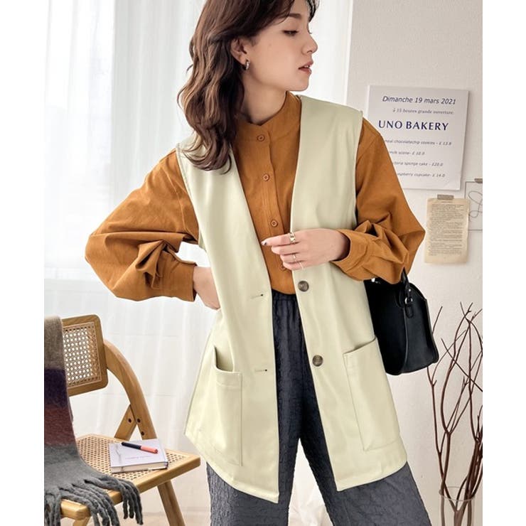 エレガントなモード感。フェイクレザーベスト | Classical Elf  | 詳細画像10 