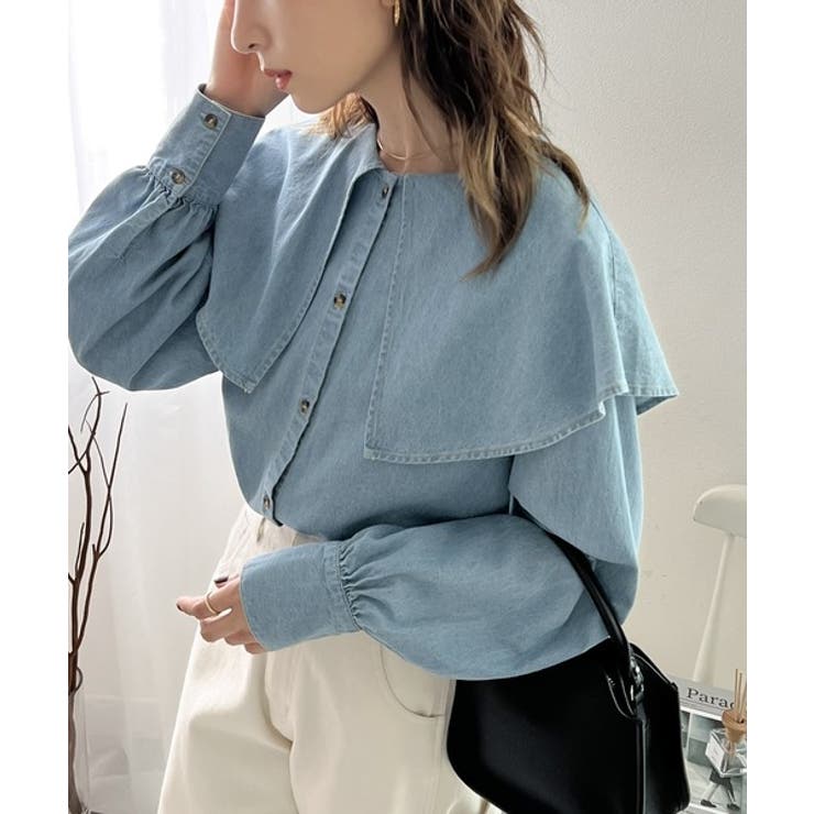 デニム&ダンガリー はかなく ビックカラーブラウス 02 