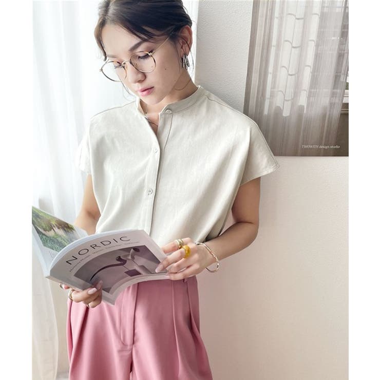 シャツ見えするのにシワになりにくい！綿100％。しっかり生地のバンドカラーカット… | Classical Elf  | 詳細画像5 