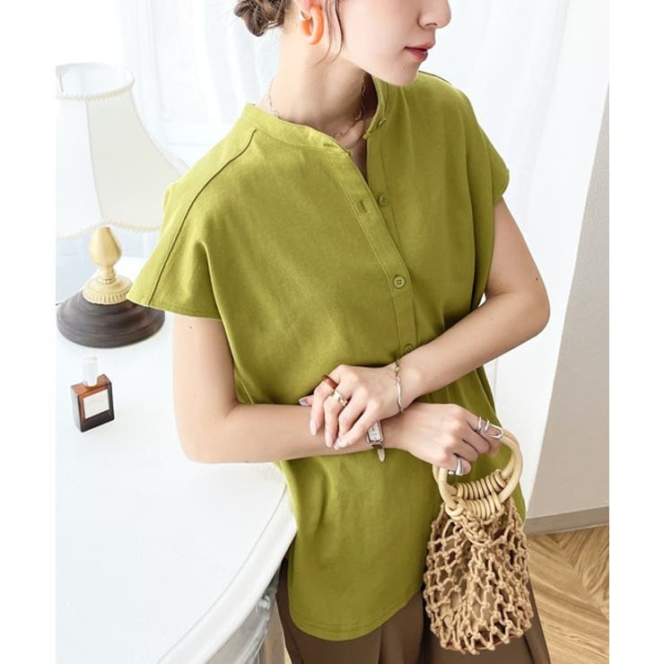 シャツ見えするのにシワになりにくい！綿100％。しっかり生地のバンドカラーカット… | Classical Elf  | 詳細画像9 