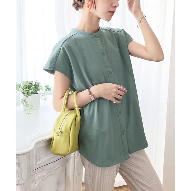 シャツ見えするのにシワになりにくい！綿100％。しっかり生地のバンドカラーカット… | Classical Elf  | 詳細画像11 