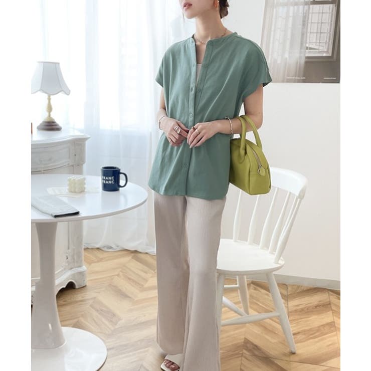 シャツ見えするのにシワになりにくい！綿100％。しっかり生地のバンドカラーカット… | Classical Elf  | 詳細画像12 