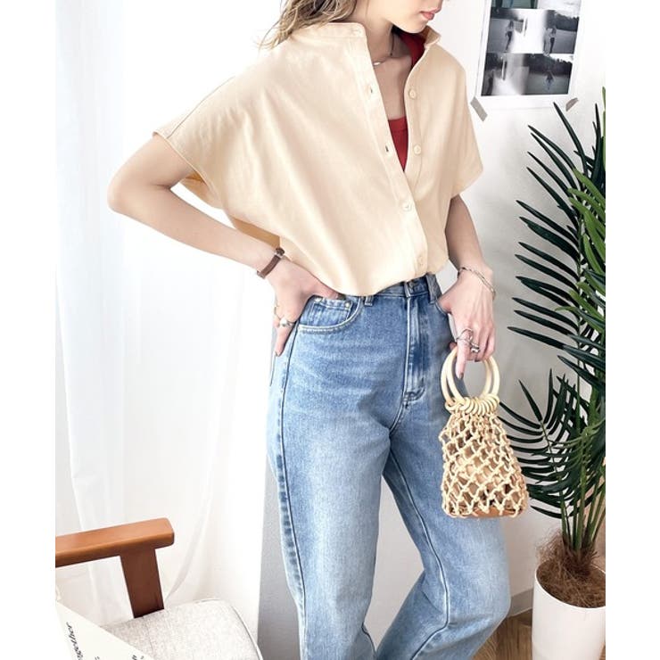 シャツ見えするのにシワになりにくい！綿100％。しっかり生地のバンドカラーカット… | Classical Elf  | 詳細画像14 