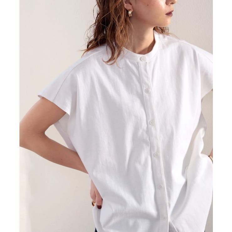 シャツ見えするのにシワになりにくい！綿100％。しっかり生地のバンドカラーカット… | Classical Elf  | 詳細画像18 