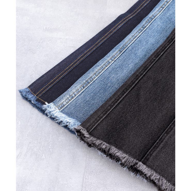 最旬美脚デニム。裾フリンジセミフレアデニムパンツ | Classical Elf  | 詳細画像49 
