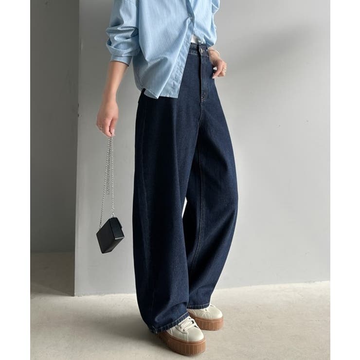 こなれ感抜群の1本。ゆったりシルエットカーブデニムエッグパンツ | Classical Elf  | 詳細画像18 