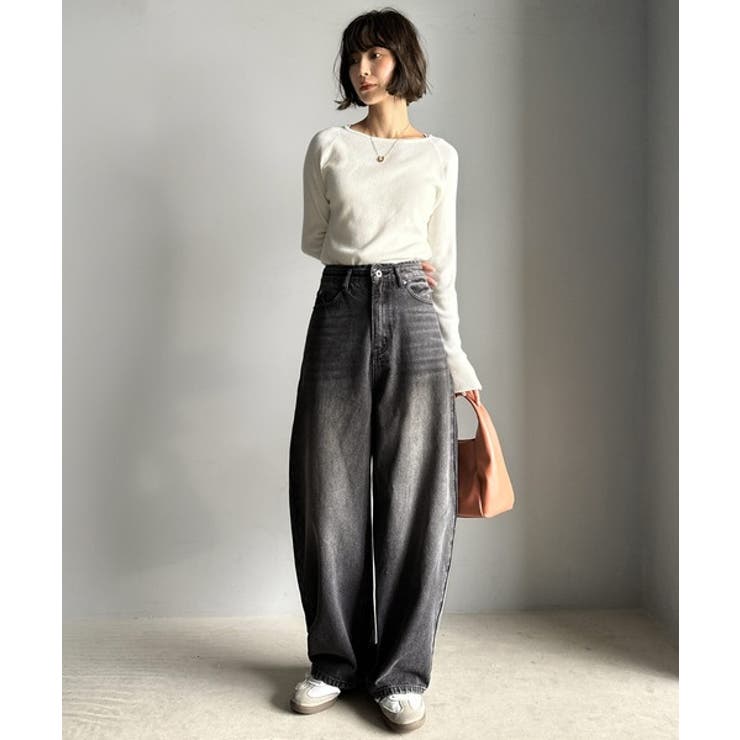 こなれ感抜群の1本。ゆったりシルエットカーブデニムエッグパンツ | Classical Elf  | 詳細画像3