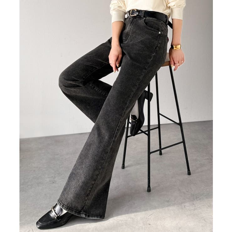 憧れ美脚のマストアイテム！フレアストレッチデニムパンツ | Classical Elf  | 詳細画像7 