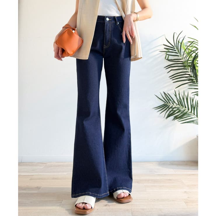 憧れ美脚のマストアイテム！フレアストレッチデニムパンツ | Classical Elf  | 詳細画像16 